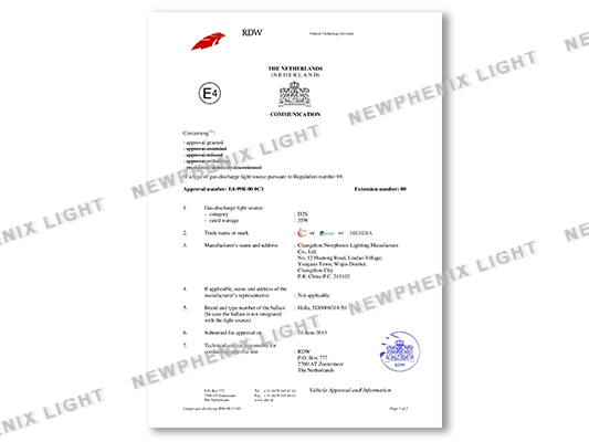 E4 (Netherlands) R99 - HID Bul